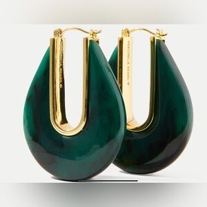 Veronica Beard Resin Drop Hoop Earring: